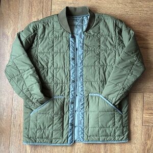 REI Olive and Gray Men's Lightweight Quilted Jacket